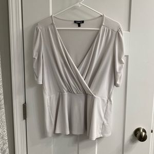 White Stretchy Dressy Top from Express